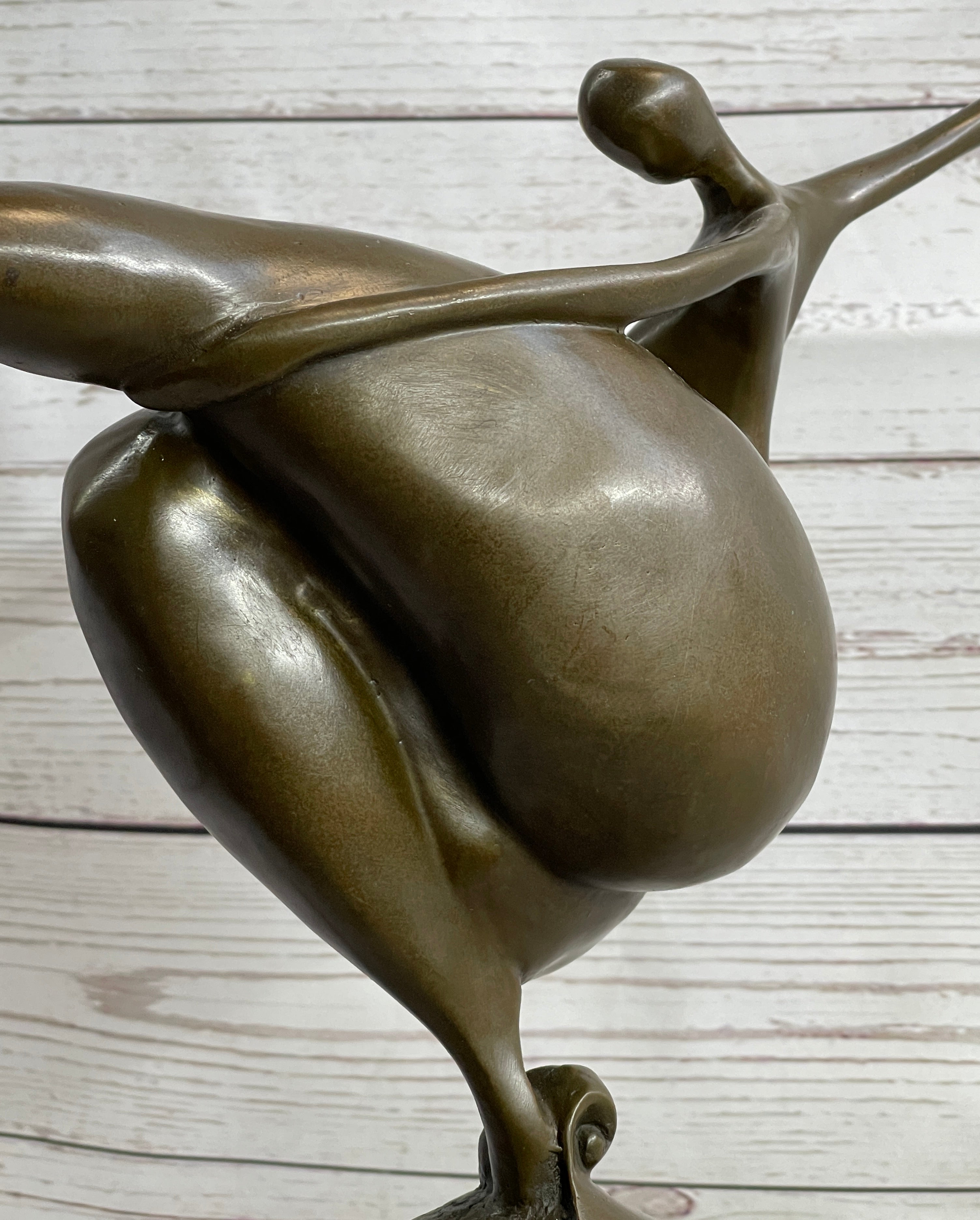 Curvy Nude Dancer Girl Fertility Sculpture Bronze Figure Art