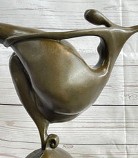 Curvy Nude Dancer Girl Fertility Sculpture Bronze Figure Art