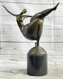 Curvy Nude Dancer Girl Fertility Sculpture Bronze Figure Art