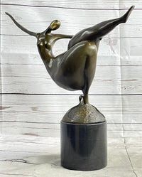 Curvy Nude Dancer Girl Fertility Sculpture Bronze Figure Art