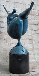 Abstract Curvy BBW Female Bronze Figure Modern Art 13.5" x 17.5"
