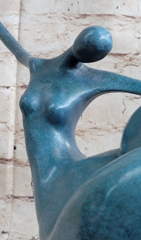 Abstract Curvy BBW Female Bronze Figure Modern Art 13.5" x 17.5"