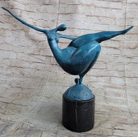 Abstract Curvy BBW Female Bronze Figure Modern Art 13.5" x 17.5"