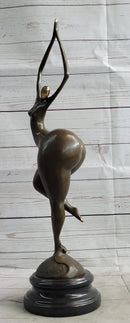 Curvy Woman Fertility Dancer Female Figure Sexy Bronze Sculpture Art