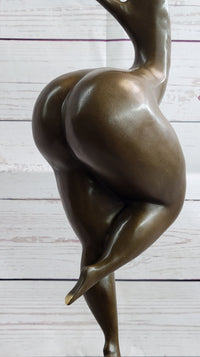 Curvy Woman Fertility Dancer Female Figure Sexy Bronze Sculpture Art