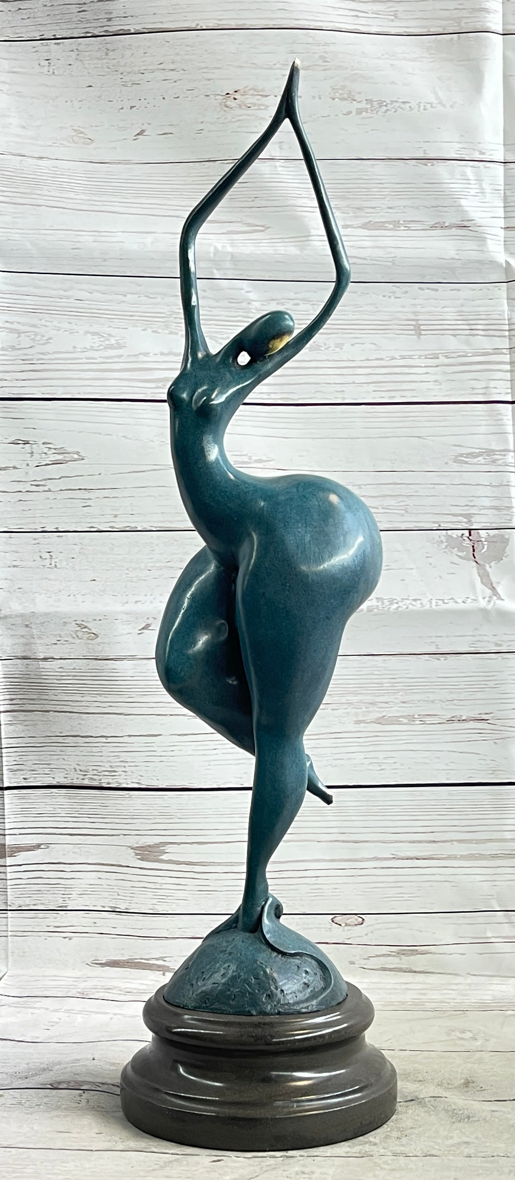 Nude Proportionally Exaggerated Female Figure Bronze Fertility Sculpture Statue