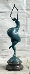 Nude Proportionally Exaggerated Female Figure Bronze Fertility Sculpture Statue