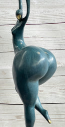 Nude Proportionally Exaggerated Female Figure Bronze Fertility Sculpture Statue