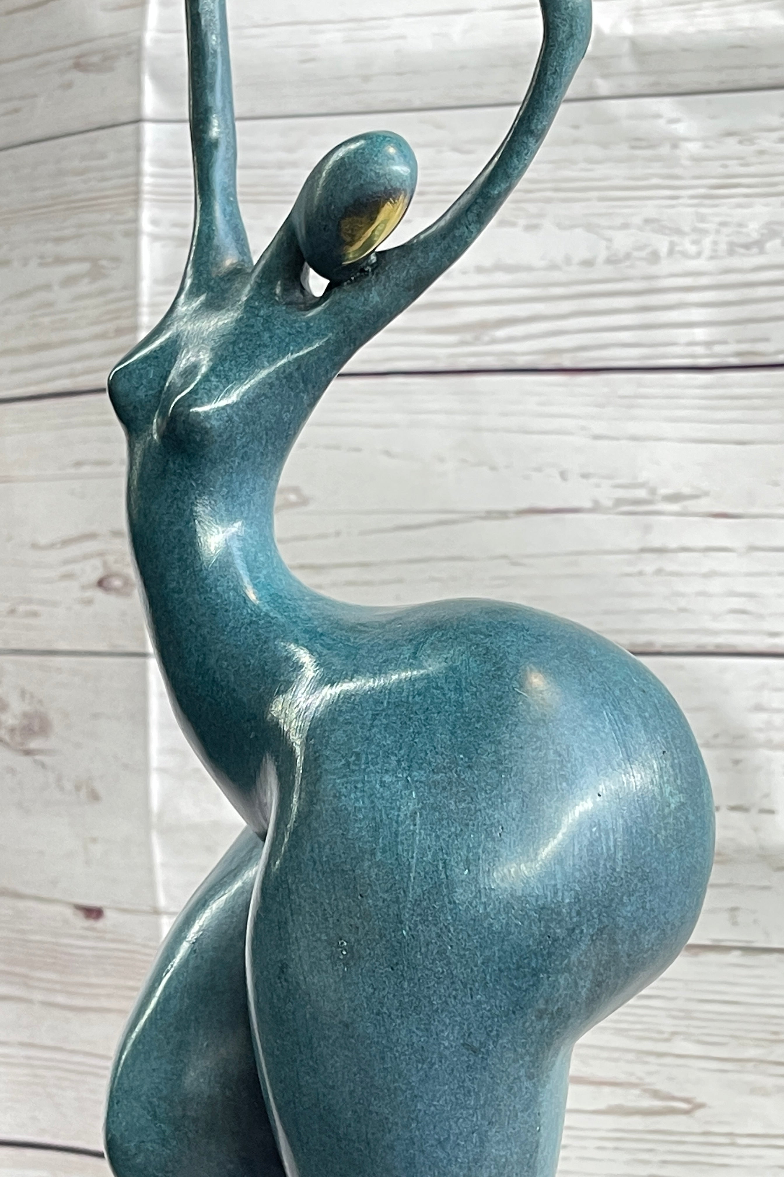 Nude Proportionally Exaggerated Female Figure Bronze Fertility Sculpture Statue