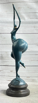 Nude Proportionally Exaggerated Female Figure Bronze Fertility Sculpture Statue