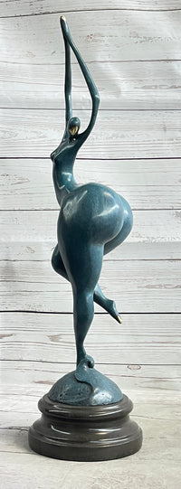 Nude Proportionally Exaggerated Female Figure Bronze Fertility Sculpture Statue