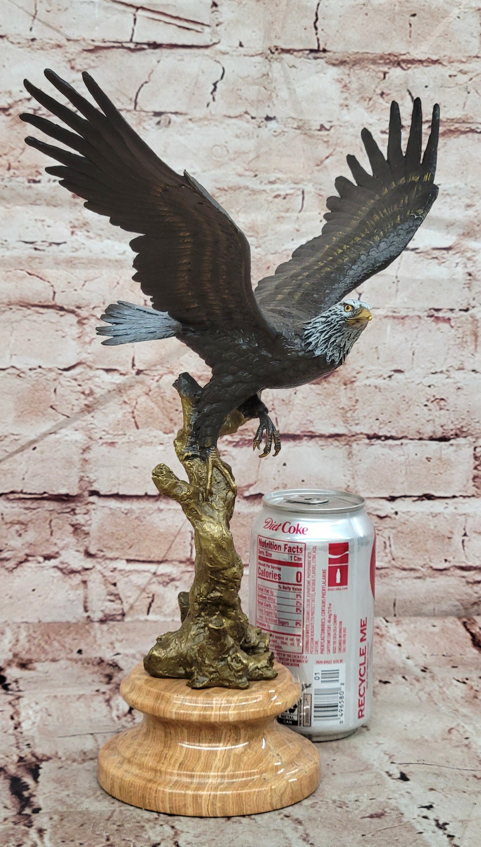 Signed Original Juno American Bald Eagle Wildlife Artwork Bronze Sculpture Statue