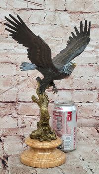 Signed Original Juno American Bald Eagle Wildlife Artwork Bronze Sculpture Statue