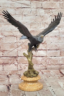 Signed Original Juno American Bald Eagle Wildlife Artwork Bronze Sculpture Statue