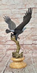 Signed Original Juno American Bald Eagle Wildlife Artwork Bronze Sculpture Statue