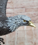 Signed Original Juno Special Patina American Bald Eagle Flying Bronze Statue