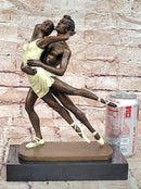 Original Bronze Artwork by Cesaro Couple Dancing Sculpture Statue Figurine