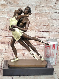 Original Bronze Artwork by Cesaro Couple Dancing Sculpture Statue Figurine