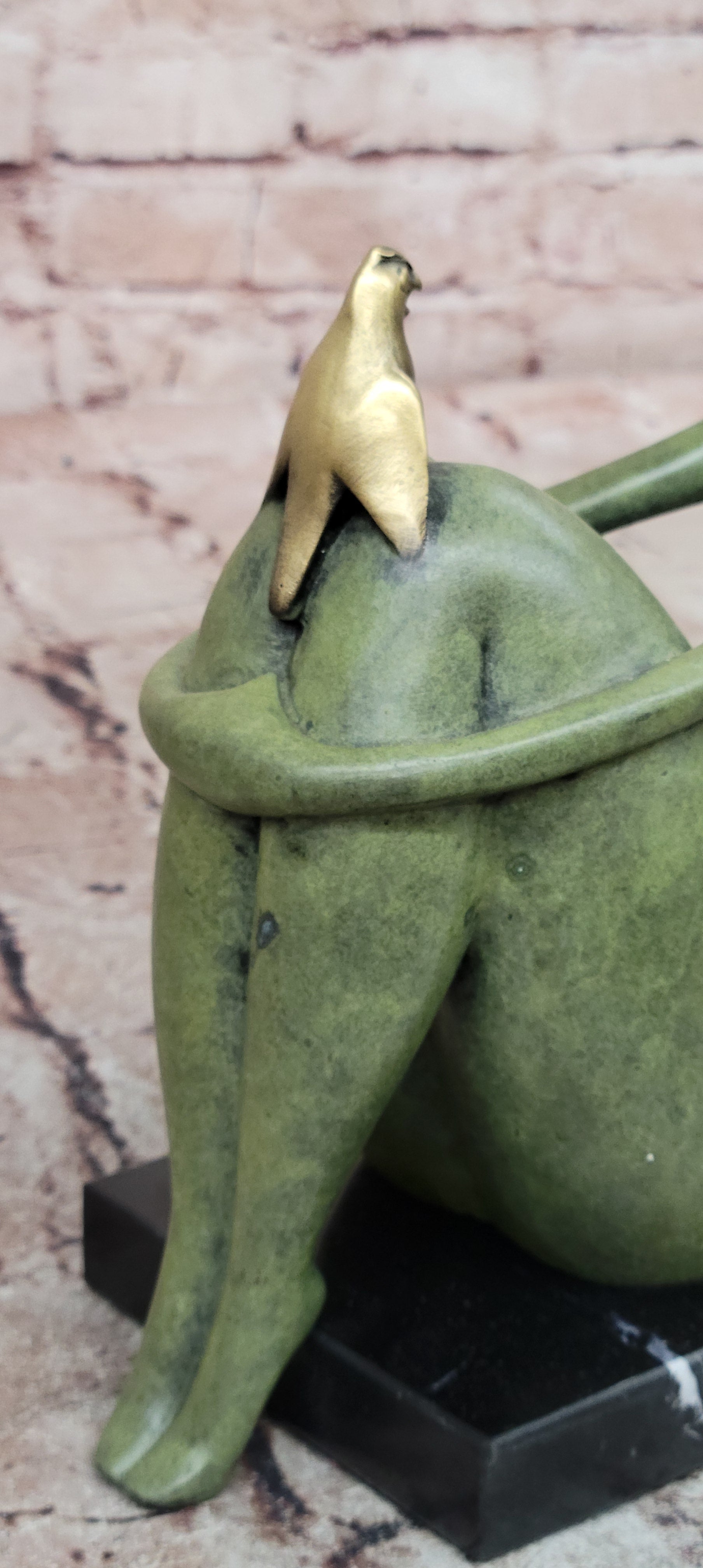 Signed Original Juno a Female with Bird Bronze Sculpture a Botero Tribute