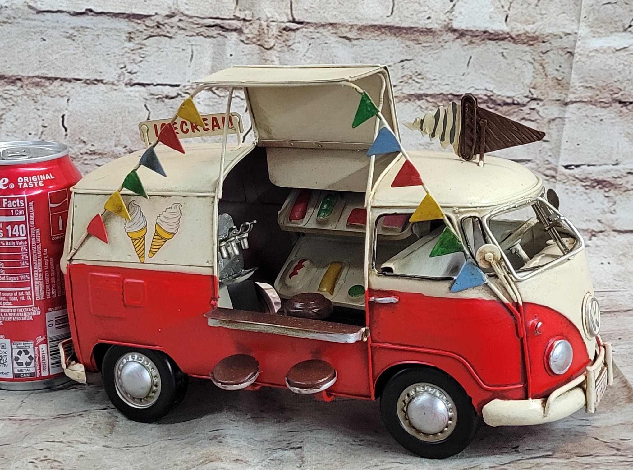 Vintage Red VW Bus Model by Jayland