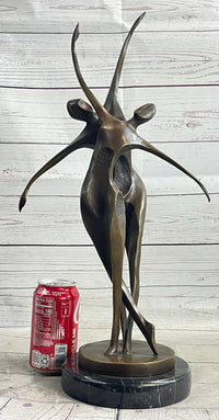SIGNED ORIGINAL ABSTRACT SHALL WE DANCE BRONZE SCULPTURE BY MILO HOT CAST