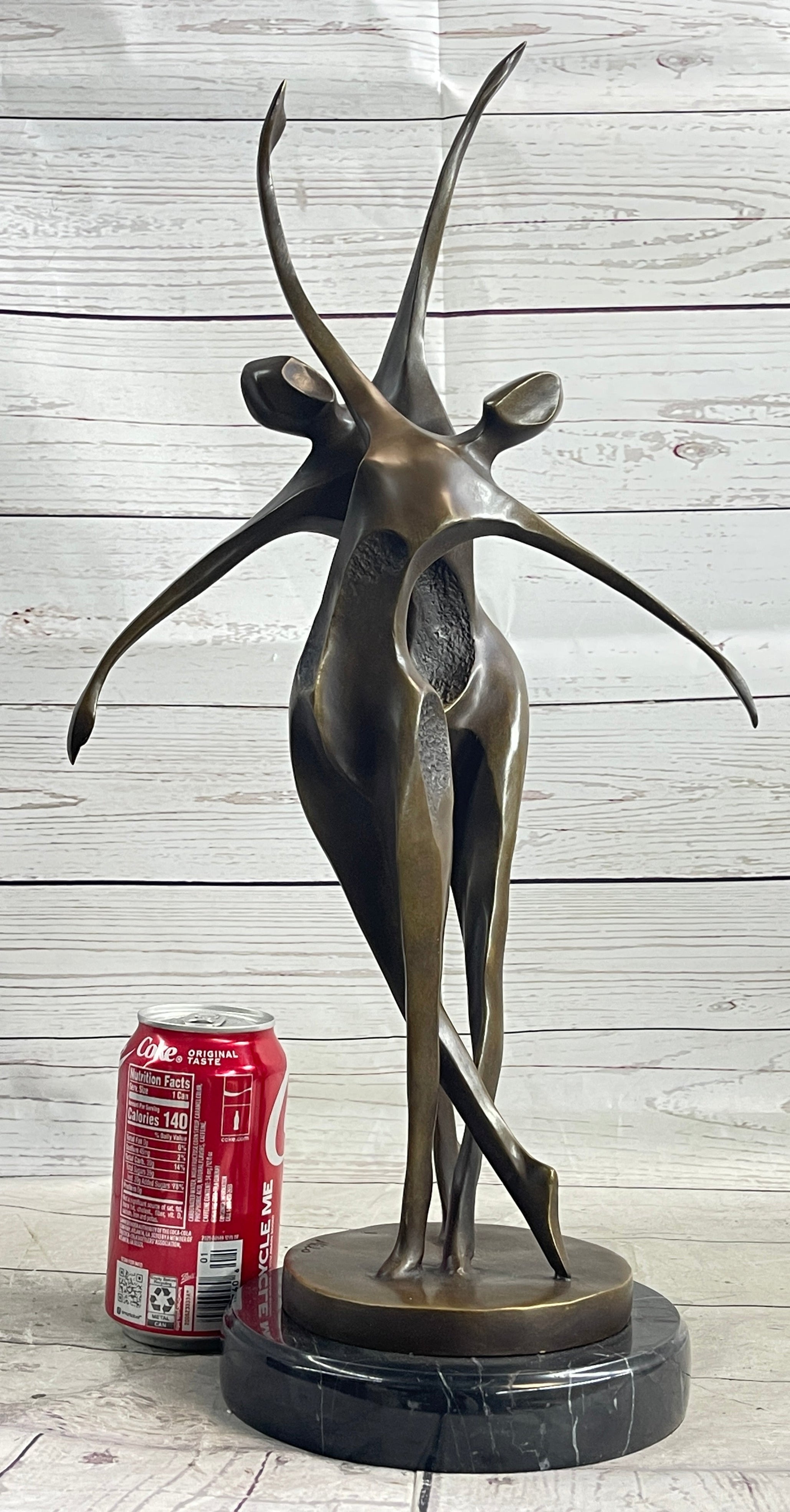 SIGNED ORIGINAL ABSTRACT SHALL WE DANCE BRONZE SCULPTURE BY MILO HOT CAST