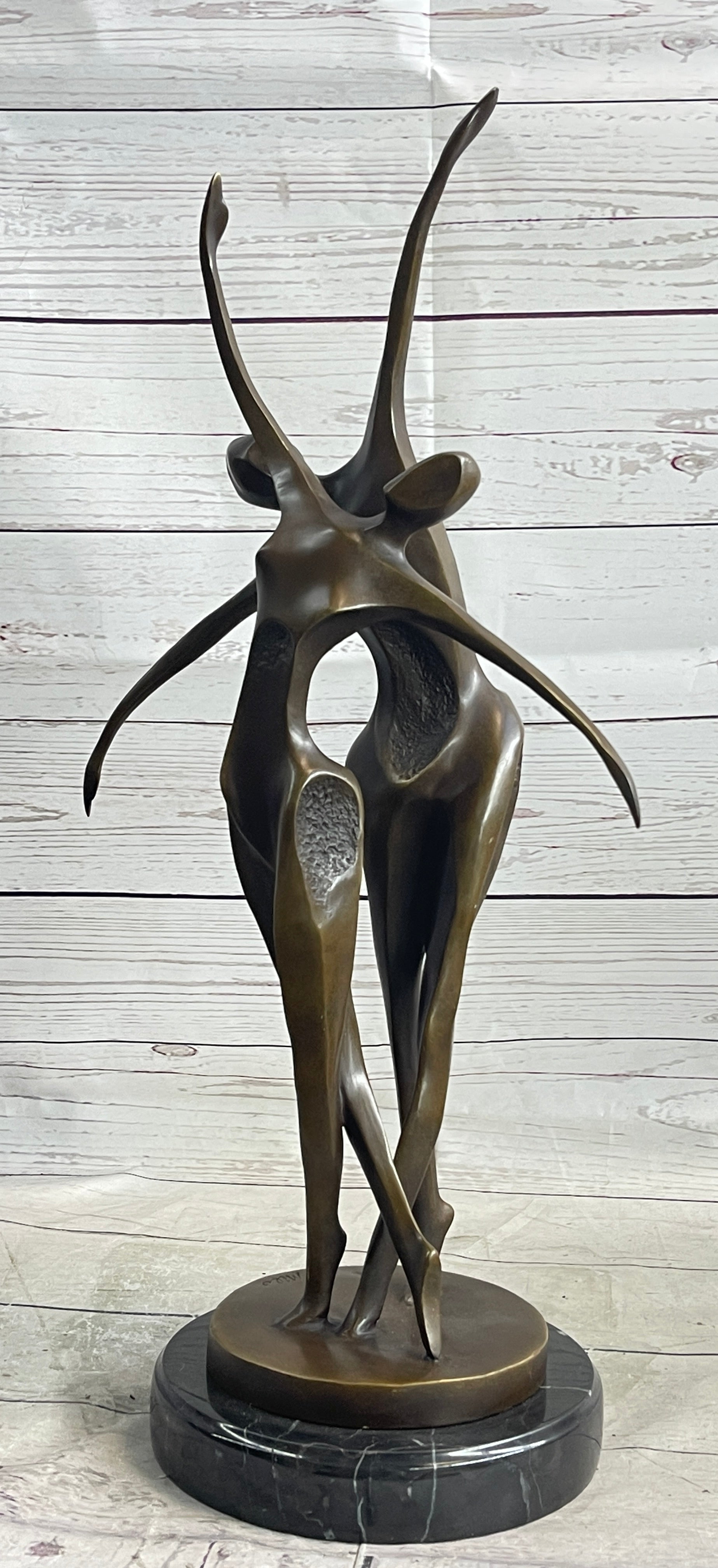 SIGNED ORIGINAL ABSTRACT SHALL WE DANCE BRONZE SCULPTURE BY MILO HOT CAST
