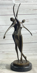 SIGNED ORIGINAL ABSTRACT SHALL WE DANCE BRONZE SCULPTURE BY MILO HOT CAST