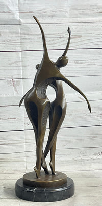 SIGNED ORIGINAL ABSTRACT SHALL WE DANCE BRONZE SCULPTURE BY MILO HOT CAST