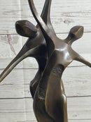 SIGNED ORIGINAL ABSTRACT SHALL WE DANCE BRONZE SCULPTURE BY MILO HOT CAST