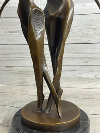 SIGNED ORIGINAL ABSTRACT SHALL WE DANCE BRONZE SCULPTURE BY MILO HOT CAST
