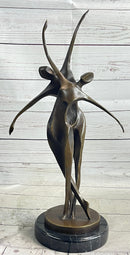 SIGNED ORIGINAL ABSTRACT SHALL WE DANCE BRONZE SCULPTURE BY MILO HOT CAST