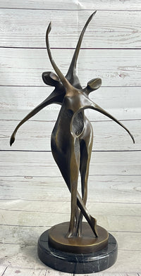 SIGNED ORIGINAL ABSTRACT SHALL WE DANCE BRONZE SCULPTURE BY MILO HOT CAST