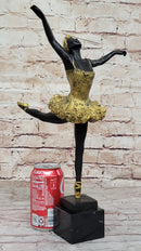 Hot Cast Bronze Ballerina Dancer in Gold Tutu by Milo