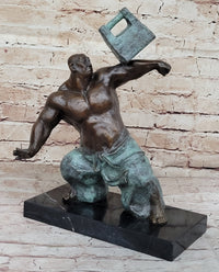 Abstract Tai Chi Shaolin Monk Balancing Weights - Bronze by Milo