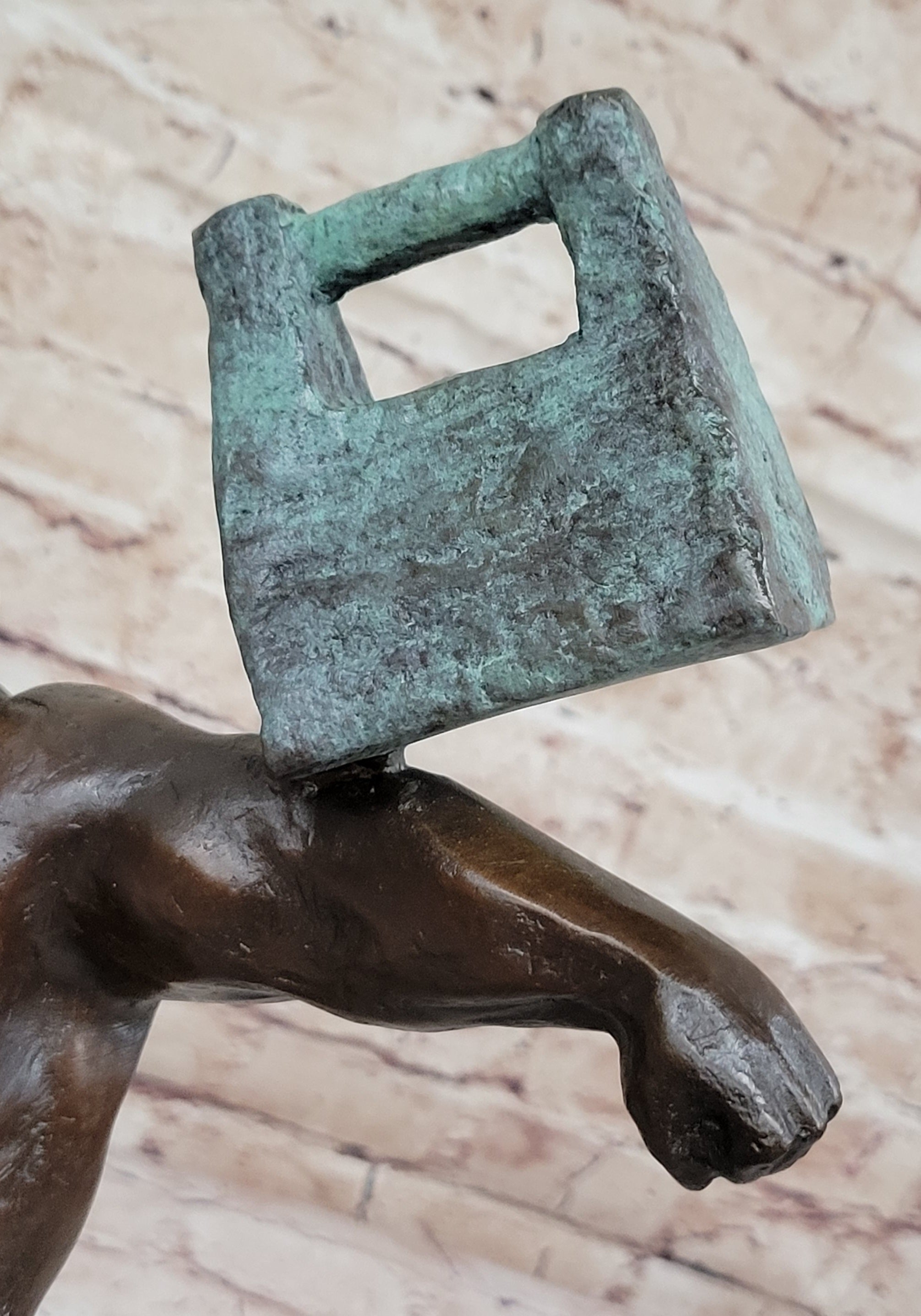 Abstract Tai Chi Shaolin Monk Balancing Weights - Bronze by Milo