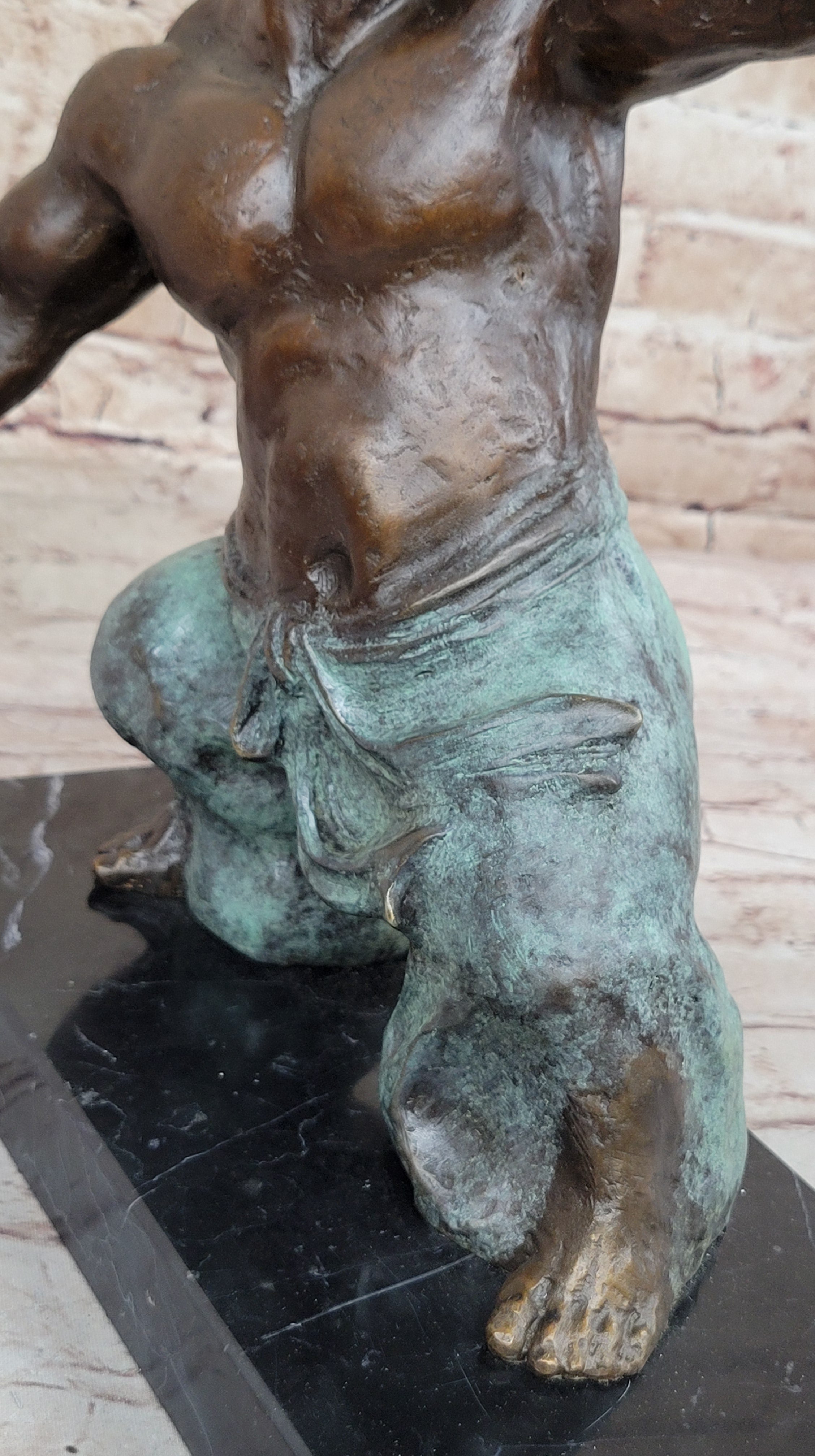 Abstract Tai Chi Shaolin Monk Balancing Weights - Bronze by Milo