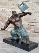 Abstract Tai Chi Shaolin Monk Balancing Weights - Bronze by Milo
