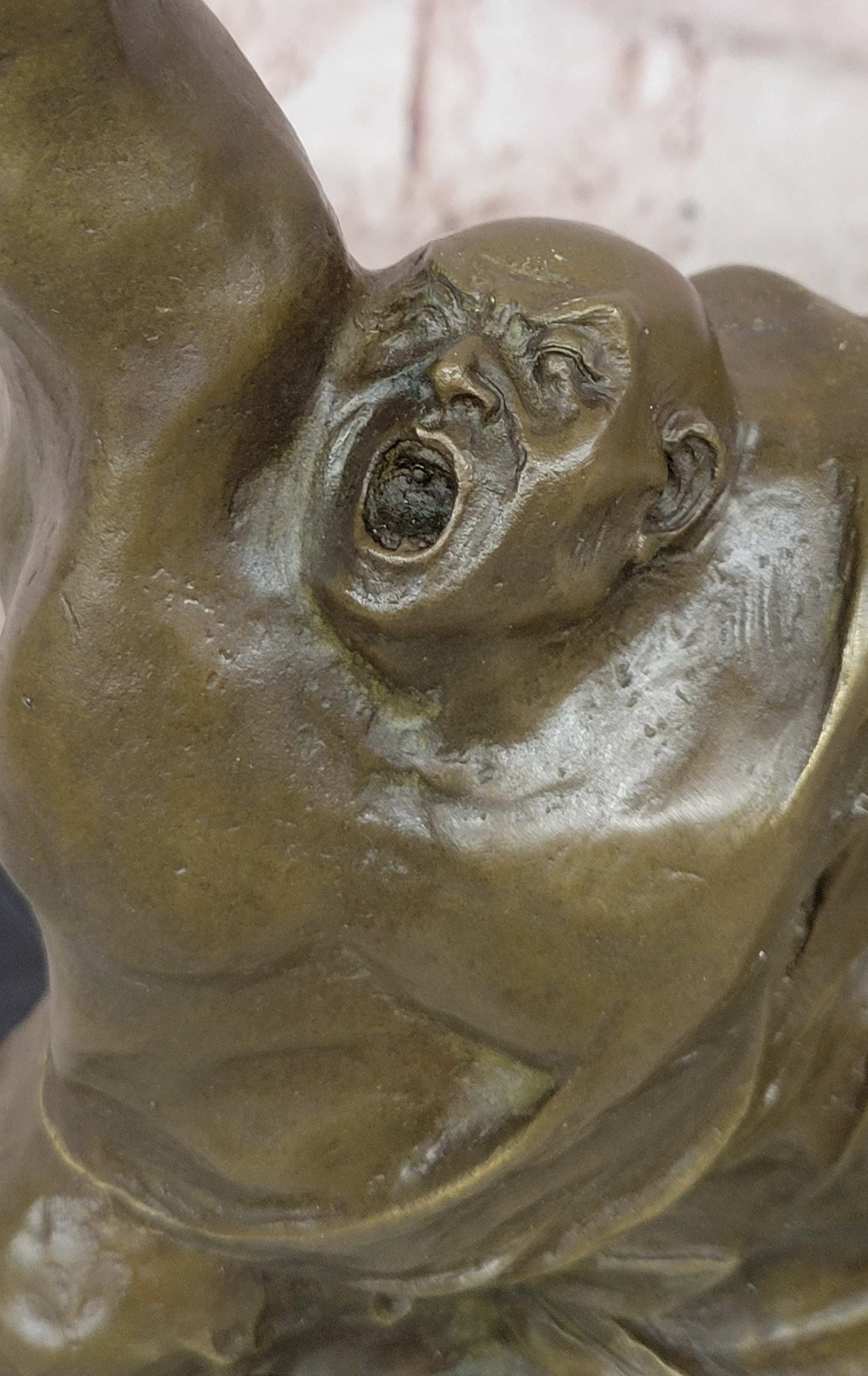 Milo Weightlifter Abstract Contemporary Art Bronze Sculpture