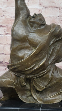 Milo Weightlifter Abstract Contemporary Art Bronze Sculpture