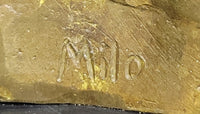 Milo Weightlifter Abstract Contemporary Art Bronze Sculpture