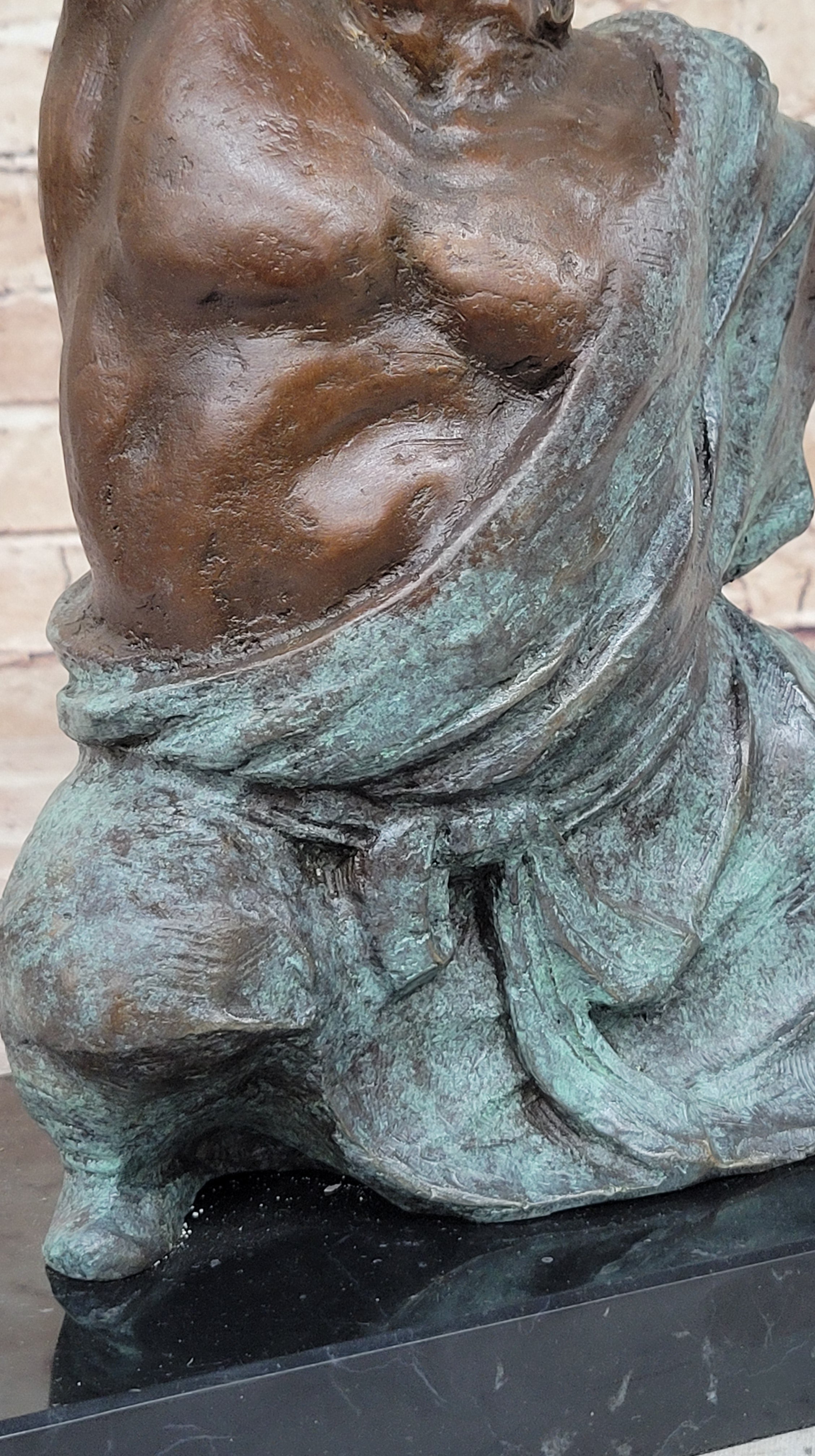 Abstract Weightlifter Bronze Sculpture by Milo