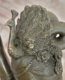Modern Dance Sculpture Graceful Pretty Eastern Woman Bronze Sculpture Signed