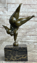 Bronze Abstract Gymnast Balancing Sculpture by Milo