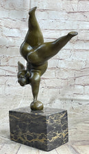 Bronze Abstract Gymnast Balancing Sculpture by Milo