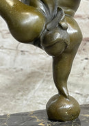 Bronze Abstract Gymnast Balancing Sculpture by Milo