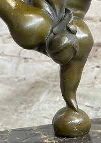 Bronze Abstract Gymnast Balancing Sculpture by Milo