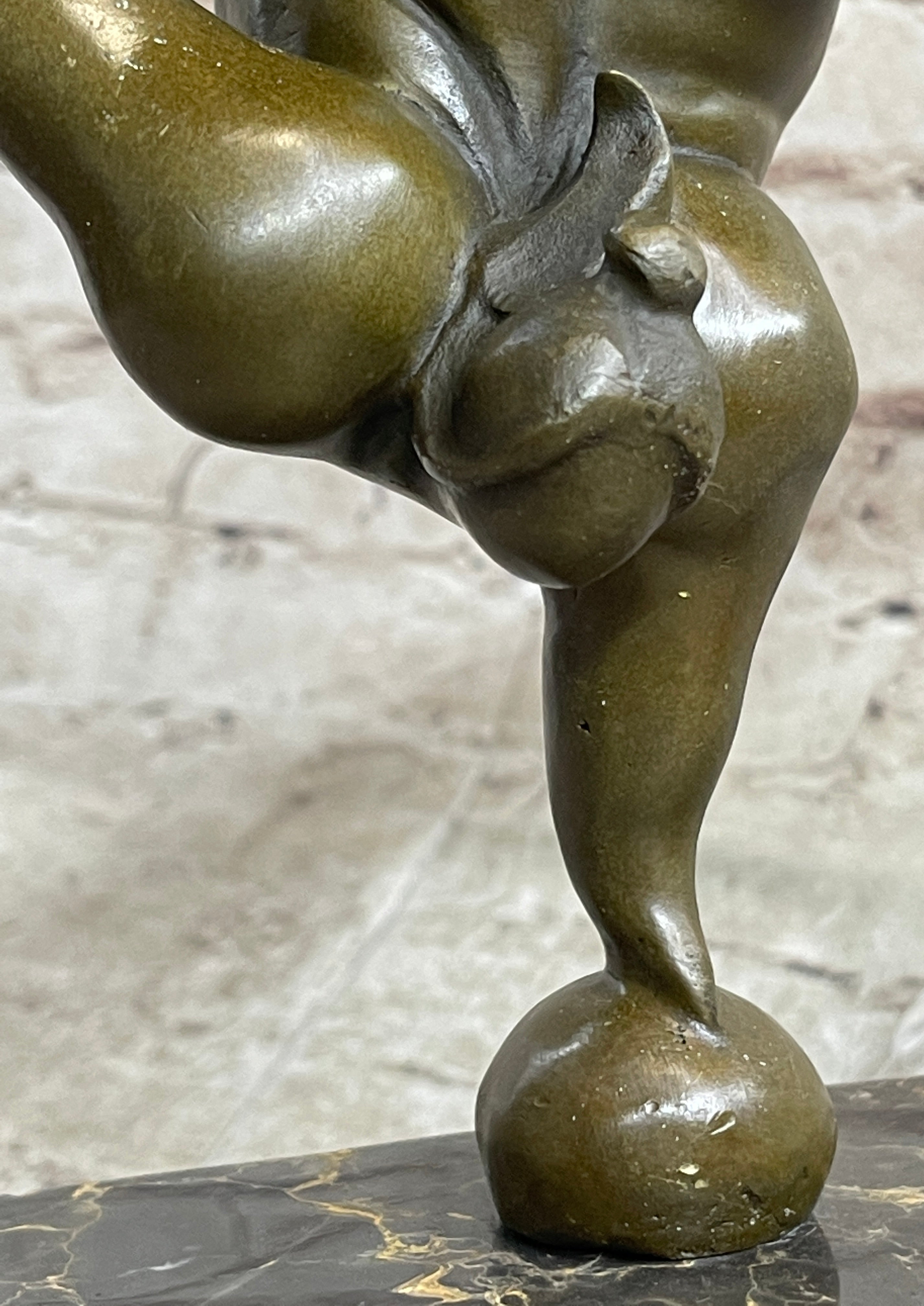 Bronze Abstract Gymnast Balancing Sculpture by Milo