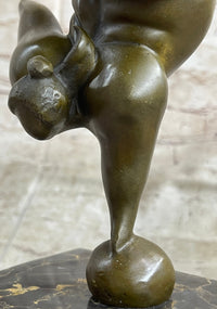 Bronze Abstract Gymnast Balancing Sculpture by Milo