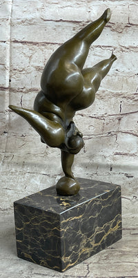 Bronze Abstract Gymnast Balancing Sculpture by Milo